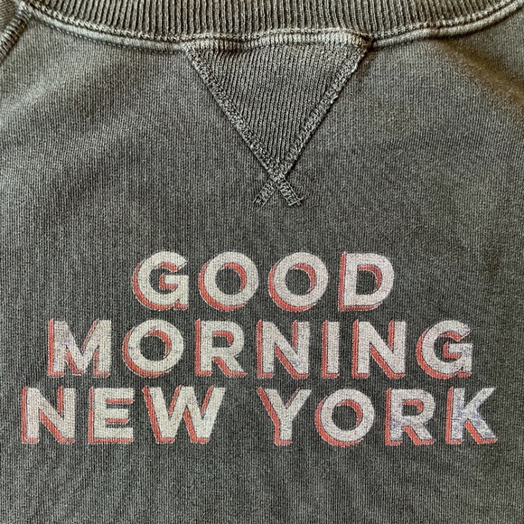 Nili Lotan Black "Good Morning New York" Sweatshirt L 10 - Picture 4 of 6